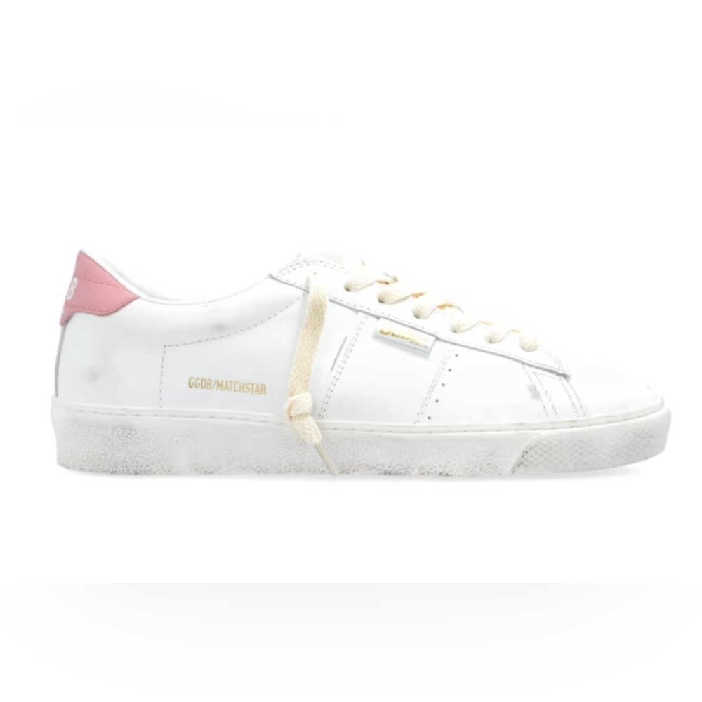 Golden Goose Match Star Sneakers White Leather pink